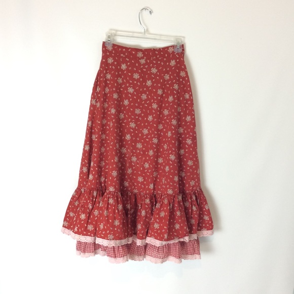 Gunne Sax Dresses & Skirts - Jessica Gunnies High Waisted Vintage Floral Skirt